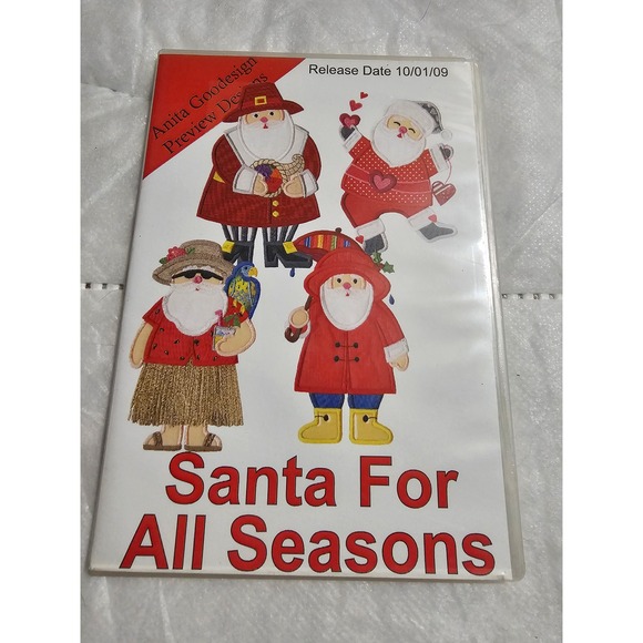 Anita Goodesign Santa For All Seasons Embroidery Designs CD Full Collection - Picture 1 of 4